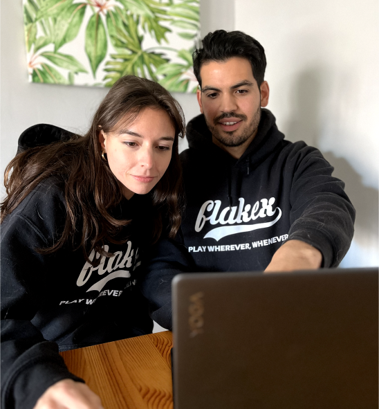 Founders of Flakex Kevin and Emma